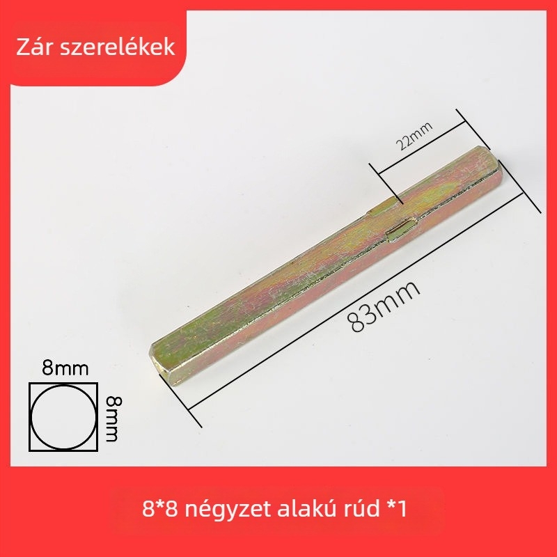 Záró rúd, négyzet alakú rúd, cink ötvözet, modern minimál stílus, különböző ajtózárakhoz
