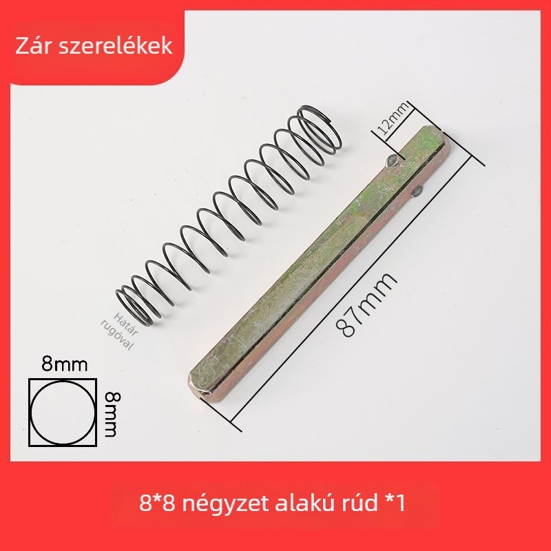 Záró rúd, négyzet alakú rúd, cink ötvözet, modern minimál stílus, különböző ajtózárakhoz