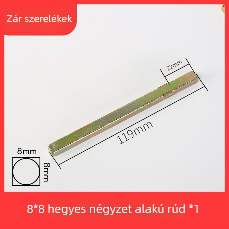 Záró rúd, négyzet alakú rúd, cink ötvözet, modern minimál stílus, különböző ajtózárakhoz