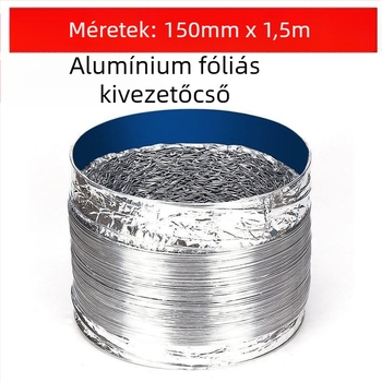 Konyhai kipufogócső, vastagított háromrétegű cső, teleszkópos, csatlakozás