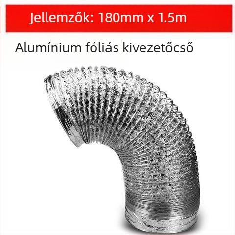 Konyhai kipufogócső, vastagított háromrétegű cső, teleszkópos, csatlakozás