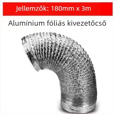 Konyhai kipufogócső, vastagított háromrétegű cső, teleszkópos, csatlakozás