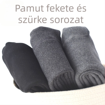 Női fleece-béléssel ellátott vastag leggings őszre és télen, pamut, egyszínű szürke, enyhe kompresszióval, karcsúsít és egyben melegen tart.