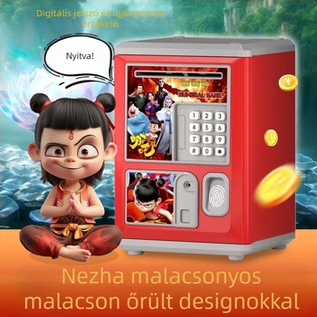 Aoxian gyerekeknek készült rajzfilm-stílusú okos persely, műanyag, állat alakú, ideális születésnapi ajándék