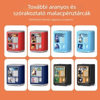 Aoxian gyerekeknek készült rajzfilm-stílusú okos persely, műanyag, állat alakú, ideális születésnapi ajándék