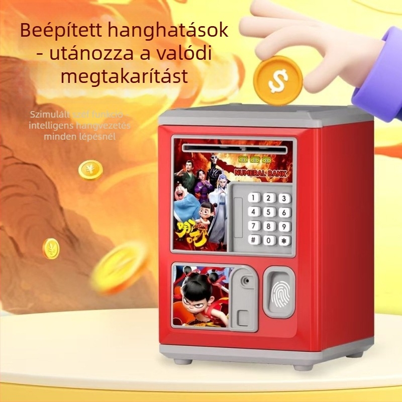 Aoxian gyerekeknek készült rajzfilm-stílusú okos persely, műanyag, állat alakú, ideális születésnapi ajándék