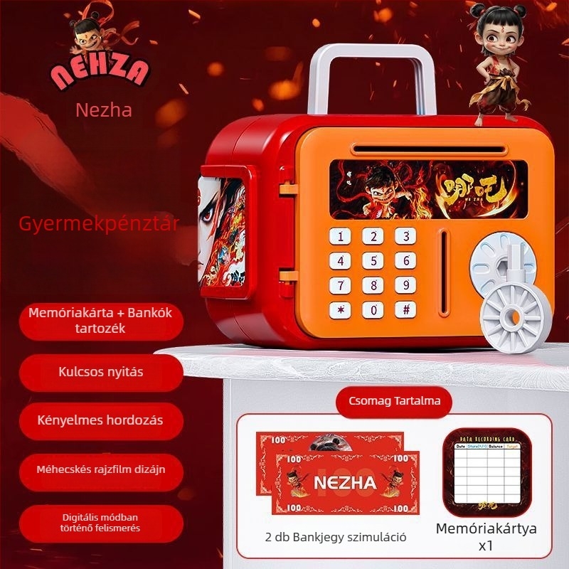 Aoxian gyerekeknek készült rajzfilm-stílusú okos persely, műanyag, állat alakú, ideális születésnapi ajándék