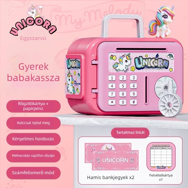 Aoxian gyerekeknek készült rajzfilm-stílusú okos persely, műanyag, állat alakú, ideális születésnapi ajándék