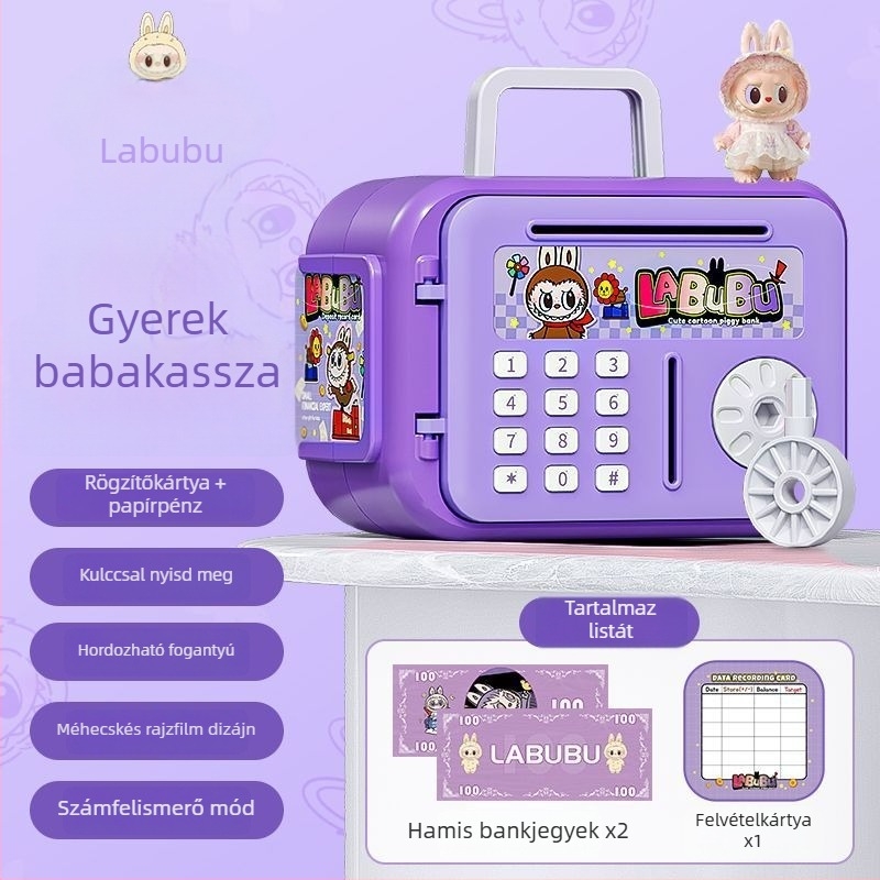 Aoxian gyerekeknek készült rajzfilm-stílusú okos persely, műanyag, állat alakú, ideális születésnapi ajándék