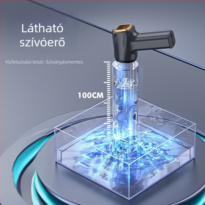 Kézi autóporzsívó, vezeték nélküli, 11000 Pa szívóerő, 7,4 V, 120 W, modell 3101, fújás és LED világítás funkcióval.