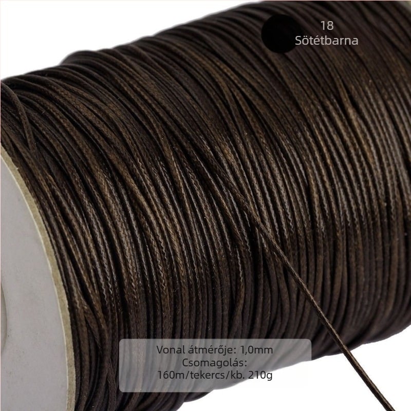 Ékszerekhez viaszos poliészter zsinór, Bodhi anyag, kézzel szőtt, természetes stílus