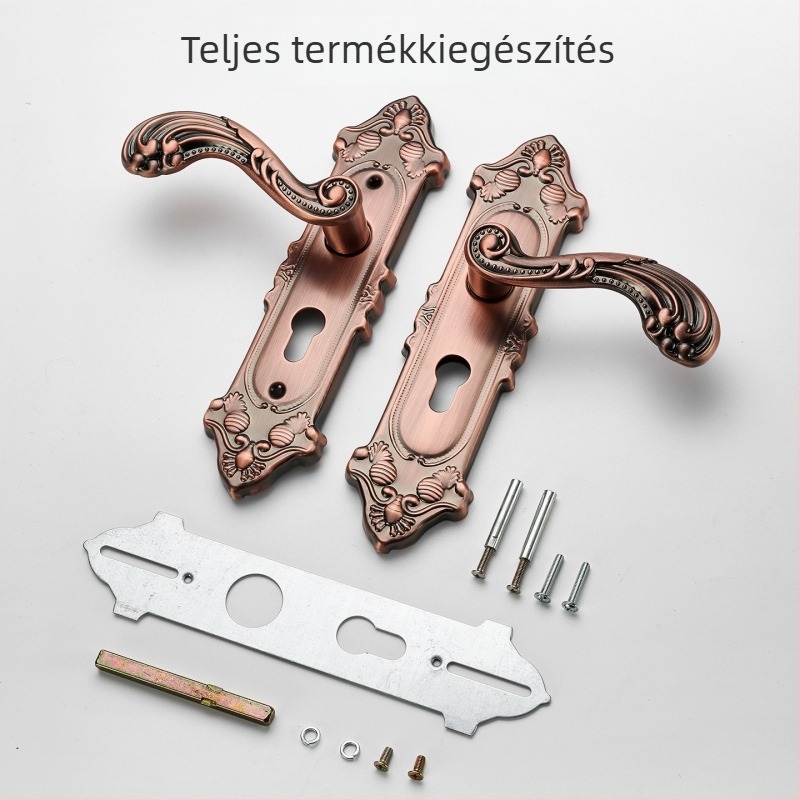 Beltéri faajtóhoz való kilincs zár, európai stílus, cinkötvözet anyag, modell T222, modern minimalista dizájn