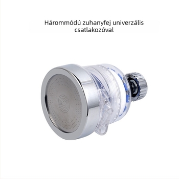 Zuhanyfej – felső sugár, műanyag, masszázs/buborék/eső módok, 0-90C, 0.6 MPa