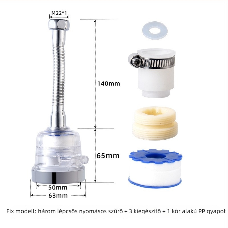 Zuhanyfej – felső sugár, műanyag, masszázs/buborék/eső módok, 0-90C, 0.6 MPa