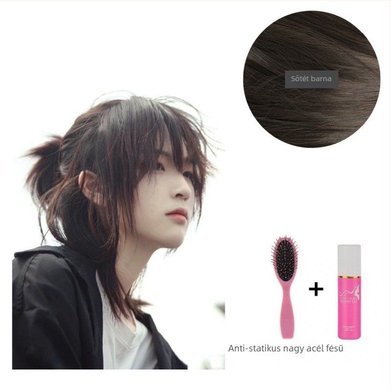 Férfi Hanfu paróka – ősi stílus, hosszú haj, magas konty, teljes fejfedő, hőálló szintetikus szál