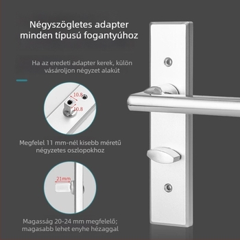 Záras ajtókilincs rozsdamentes acélból, modell ZH-BXGSB, beltéri ajtókhoz hálószobai használatra, modern és egyszerű stílus