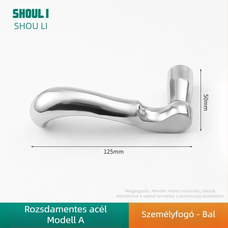 Záras ajtókilincs rozsdamentes acélból, modell ZH-BXGSB, beltéri ajtókhoz hálószobai használatra, modern és egyszerű stílus