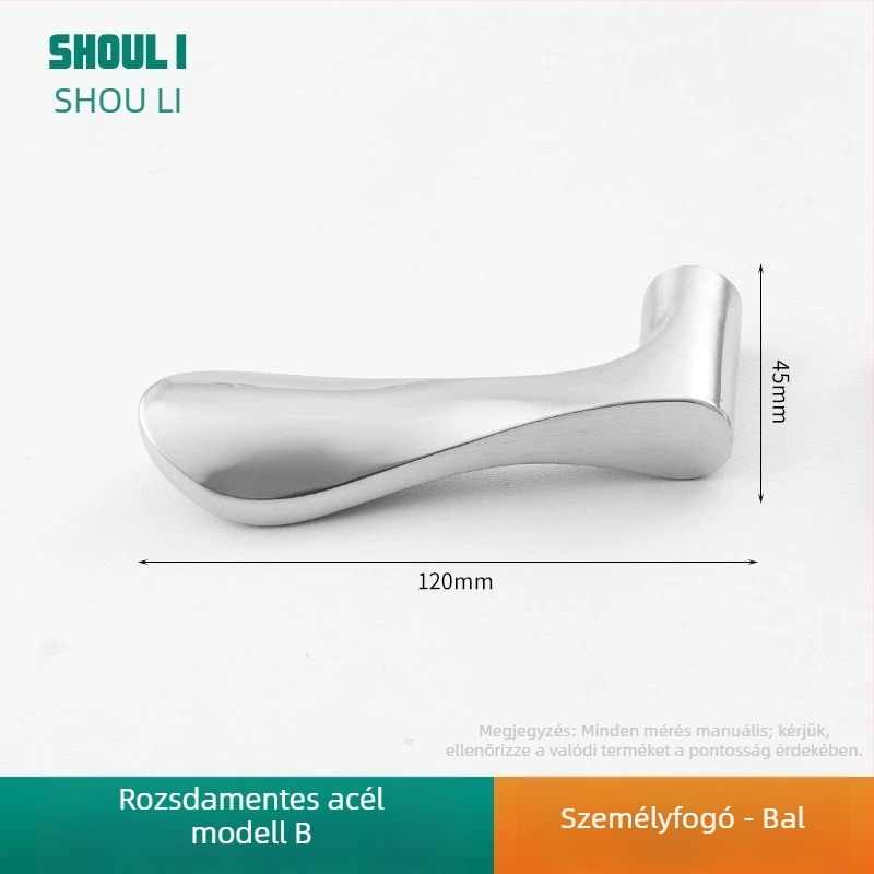 Záras ajtókilincs rozsdamentes acélból, modell ZH-BXGSB, beltéri ajtókhoz hálószobai használatra, modern és egyszerű stílus