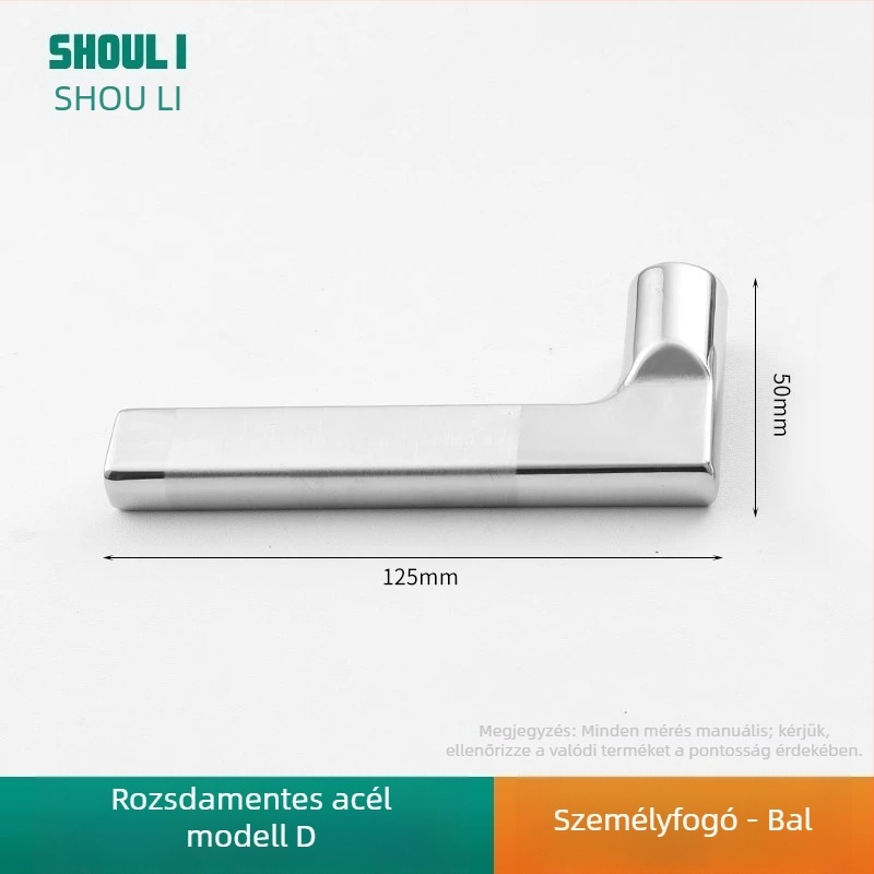 Záras ajtókilincs rozsdamentes acélból, modell ZH-BXGSB, beltéri ajtókhoz hálószobai használatra, modern és egyszerű stílus