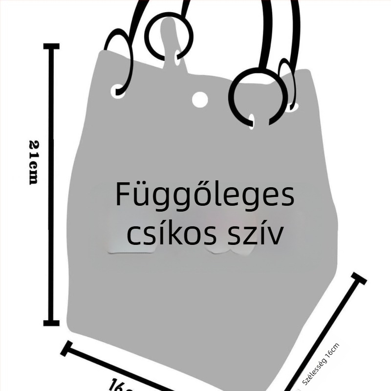 Női kötött cartoon Tote táska, poliészter anyag, ovális alak, záródás, belső laptopzseb