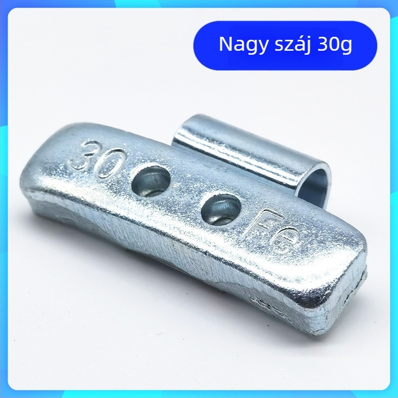 Autógumi kiegyensúlyozó blokk készlet, vegyes nyílásméretekkel, alumínium‑ötvözet és vas‑acél felni kampók