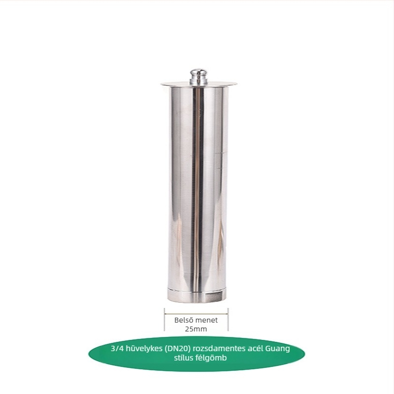 Szökőkútfej – Állítható gomba‑félgömb alakú, réz és rozsdamentes acél, falon keresztüli permetezés, kert és táj (Kód 0200)