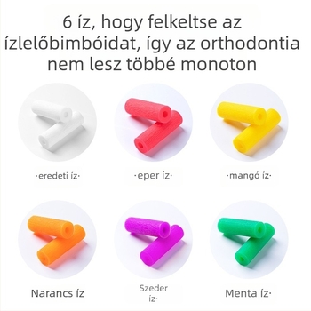 Ortodóntikus üreges rágónyárs, élelmiszer-minőségű szilikonból, felnőtteknek, gyümölcsös illat, 1000 darabos csomag