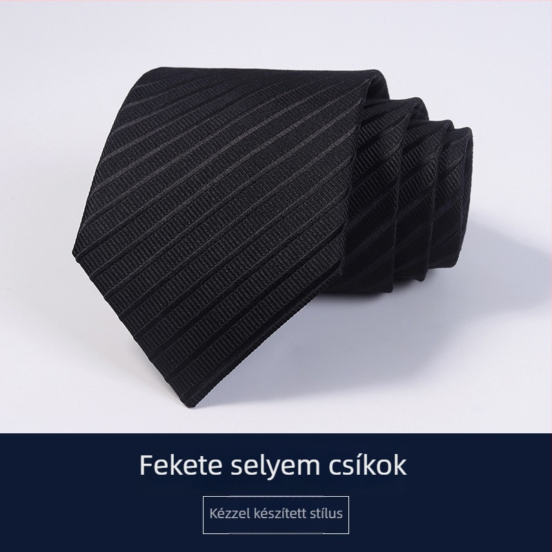 Férfi nyakkendő-klipsz virág mintával, poliészter bélés, csomó nélküli stílus