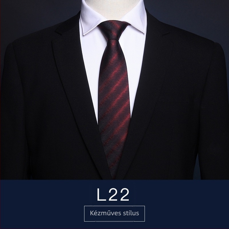 Férfi nyakkendő-klipsz virág mintával, poliészter bélés, csomó nélküli stílus