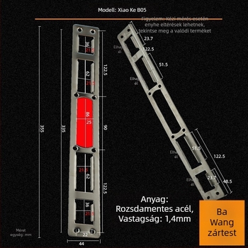 Andamia B05 zártest, rozsdamentes acél, modern minimalist stílus, biztonsági ajtókhoz, faajtókhoz és villa kapukhoz