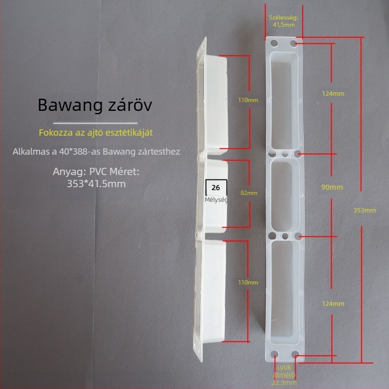 Andamia B05 zártest, rozsdamentes acél, modern minimalist stílus, biztonsági ajtókhoz, faajtókhoz és villa kapukhoz