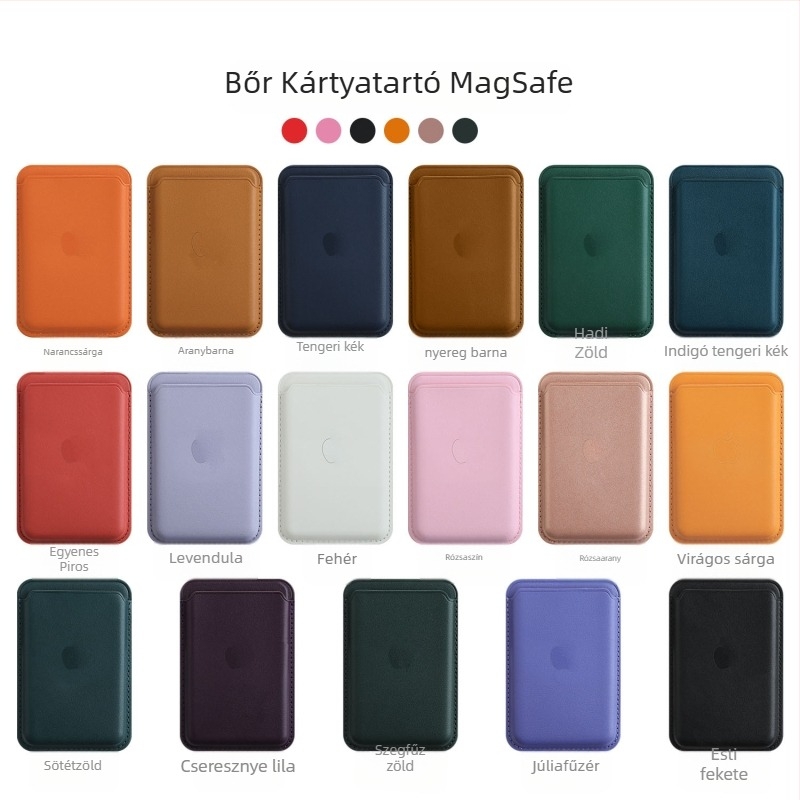 sj-moulding Mágneses bőr kártyatartó iPhone 14/15 MagSafe-hez – Antidemagnetizációs