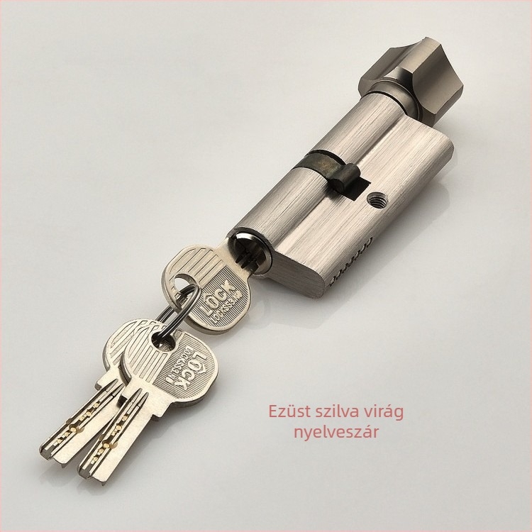 Beltéri fa ajtóhoz való záróhenger — anyag: cink- és alumínium ötvözet, tömeg 0,2 kg, stílus: modern minimalizmus