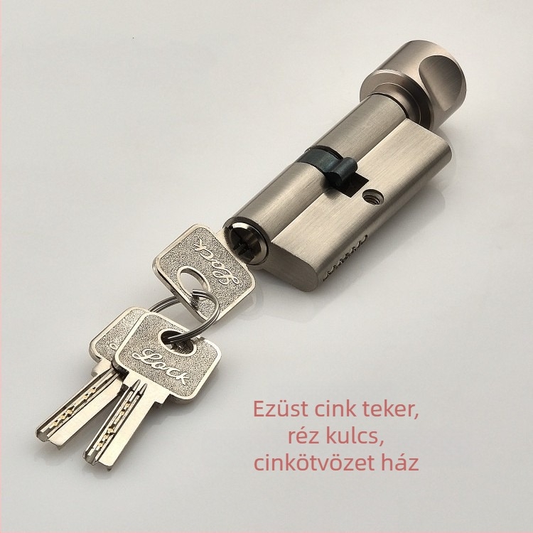 Beltéri fa ajtóhoz való záróhenger — anyag: cink- és alumínium ötvözet, tömeg 0,2 kg, stílus: modern minimalizmus