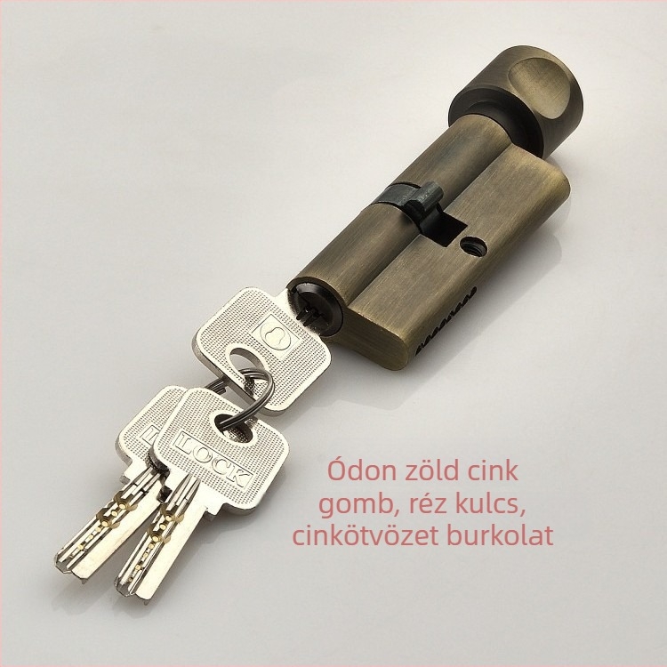 Beltéri fa ajtóhoz való záróhenger — anyag: cink- és alumínium ötvözet, tömeg 0,2 kg, stílus: modern minimalizmus