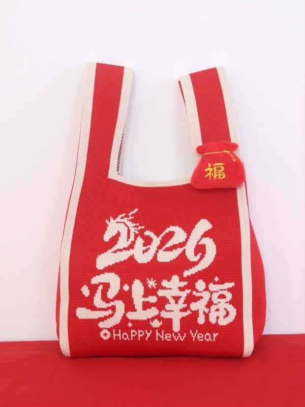 Halloween kézzel kötött csuklós táska – kád alakú, poliészter anyag és bélés, nyitott felső, mindennapi használatra