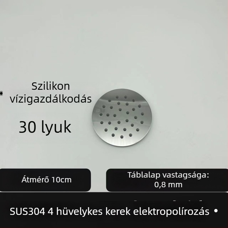 Felső zuhanyfej – 304 rozsdamentes acél, Top Spray, eső funkció, négyszögletes univerzális menet