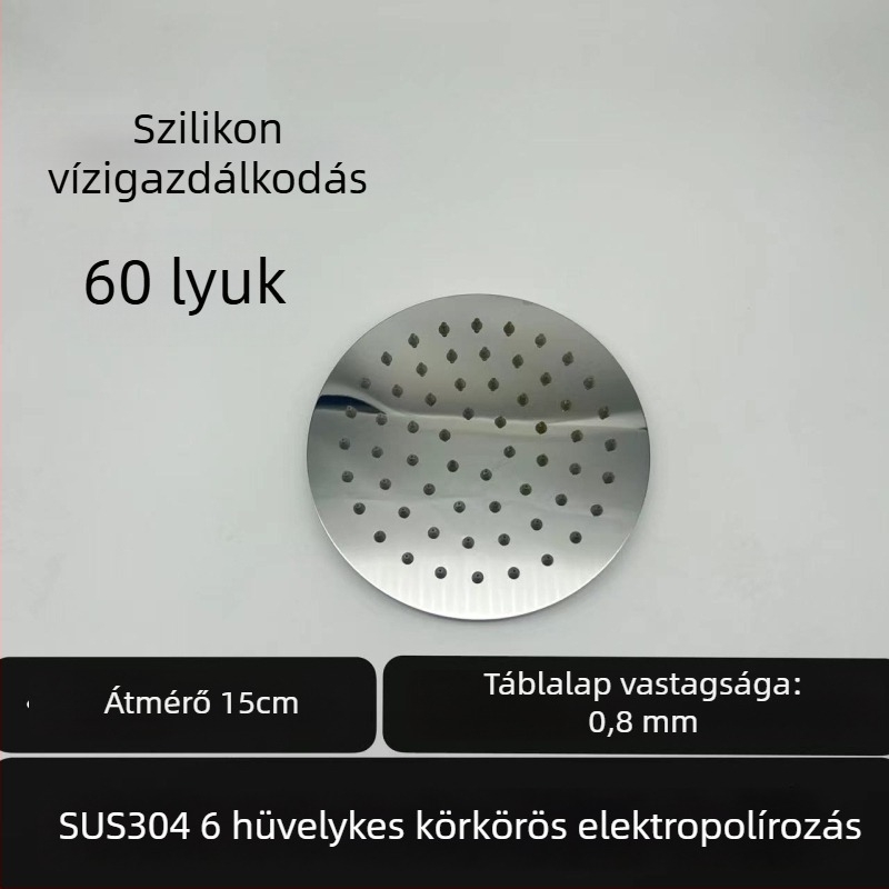 Felső zuhanyfej – 304 rozsdamentes acél, Top Spray, eső funkció, négyszögletes univerzális menet