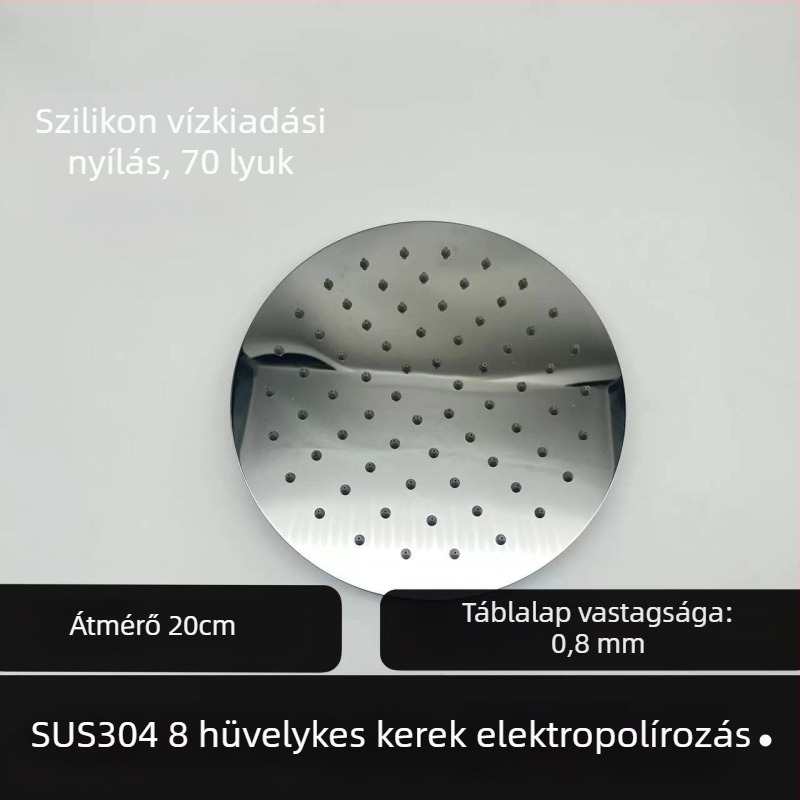 Felső zuhanyfej – 304 rozsdamentes acél, Top Spray, eső funkció, négyszögletes univerzális menet