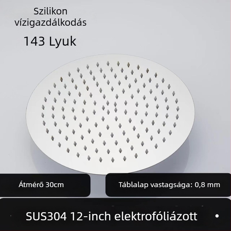 Felső zuhanyfej – 304 rozsdamentes acél, Top Spray, eső funkció, négyszögletes univerzális menet
