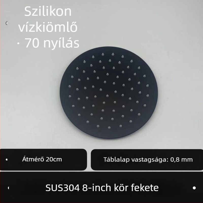 Felső zuhanyfej – 304 rozsdamentes acél, Top Spray, eső funkció, négyszögletes univerzális menet