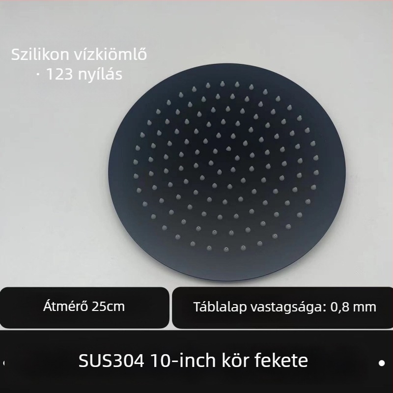 Felső zuhanyfej – 304 rozsdamentes acél, Top Spray, eső funkció, négyszögletes univerzális menet