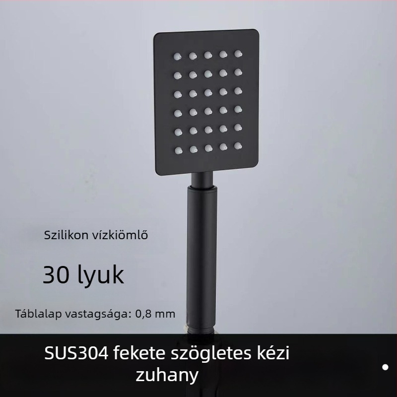 Felső zuhanyfej – 304 rozsdamentes acél, Top Spray, eső funkció, négyszögletes univerzális menet