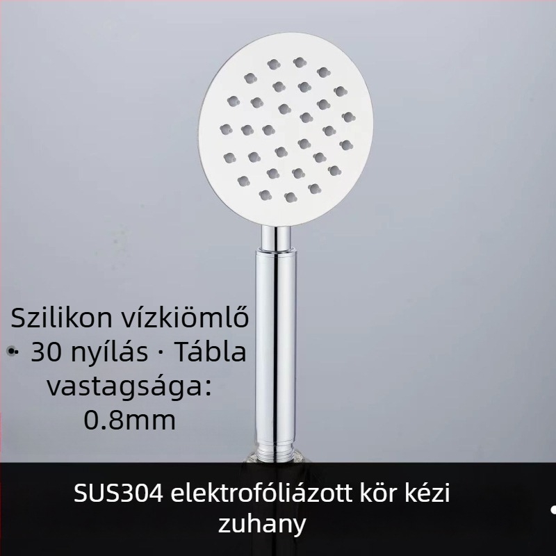 Felső zuhanyfej – 304 rozsdamentes acél, Top Spray, eső funkció, négyszögletes univerzális menet