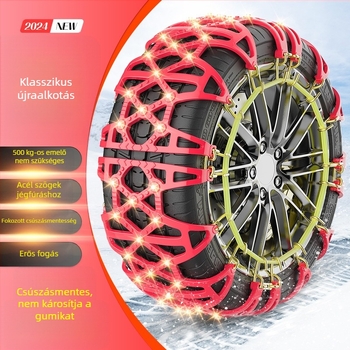 Xiude Gumiból Készült Anti‑Slip Lánc Gumiabroncsokra, 6 kg, Modell: Speciális a Gumiabroncsokra, Kompatibil Minden Gumiabroncs Specifikációval