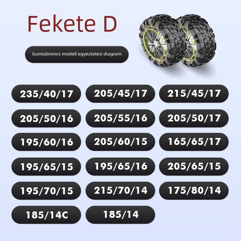 Xiude Gumiból Készült Anti‑Slip Lánc Gumiabroncsokra, 6 kg, Modell: Speciális a Gumiabroncsokra, Kompatibil Minden Gumiabroncs Specifikációval