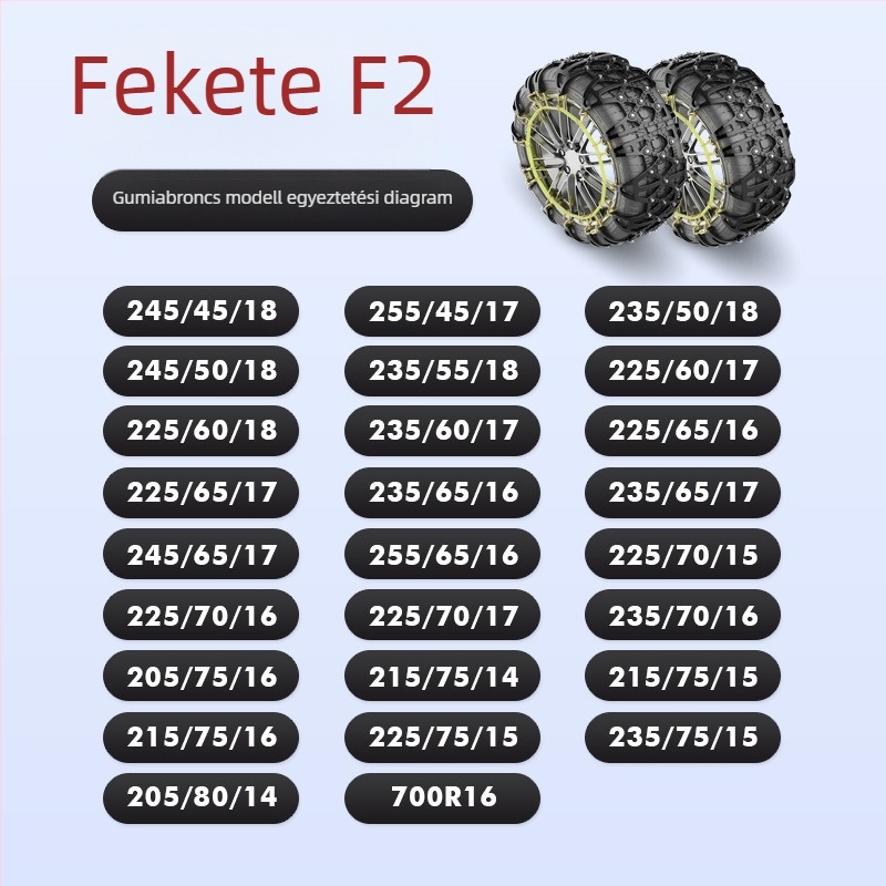 Xiude Gumiból Készült Anti‑Slip Lánc Gumiabroncsokra, 6 kg, Modell: Speciális a Gumiabroncsokra, Kompatibil Minden Gumiabroncs Specifikációval