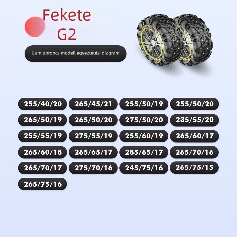 Xiude Gumiból Készült Anti‑Slip Lánc Gumiabroncsokra, 6 kg, Modell: Speciális a Gumiabroncsokra, Kompatibil Minden Gumiabroncs Specifikációval