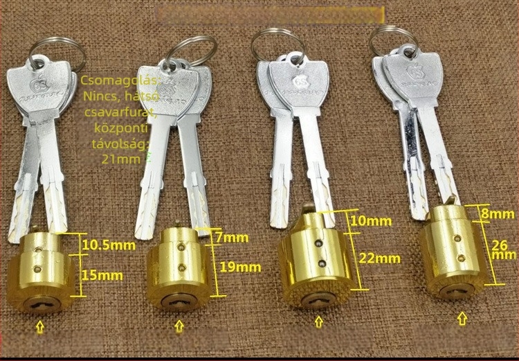 Zárcilinder, különleges formájú elektronikus zár belső ajtókhoz és szállodai ajtókhoz, cinkötvözet