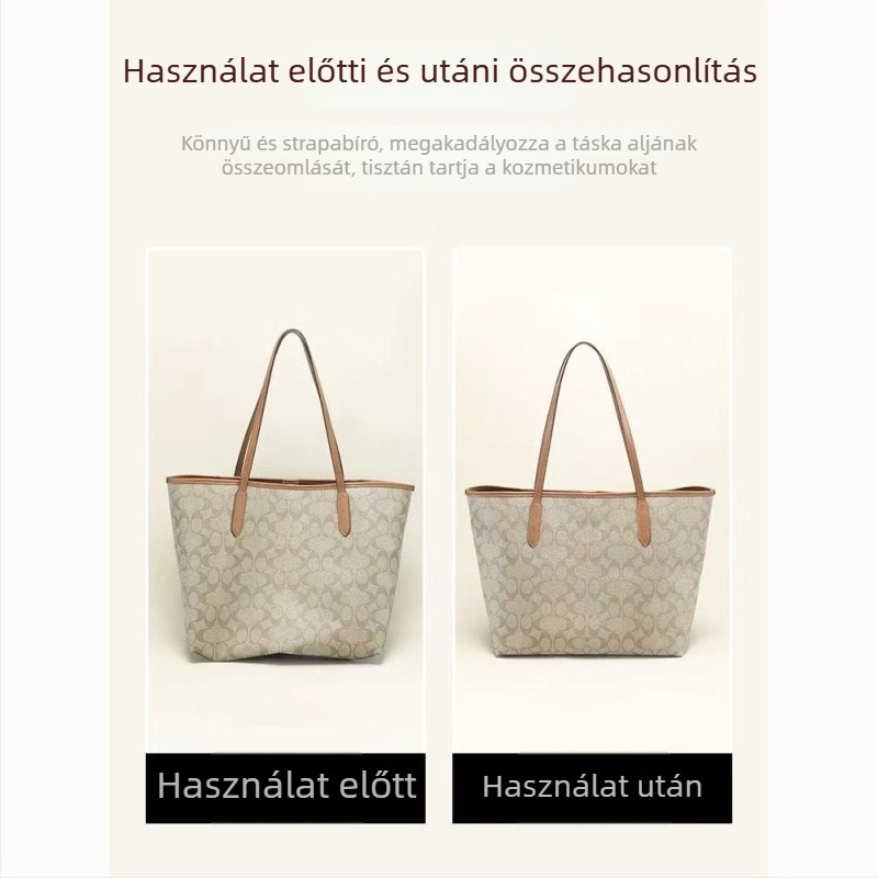 Belső rendező Tote táskákhoz – test filcből készült test, bélés poliészter, egyszínű mintázat, ultra könnyű, lopás elleni, bővíthető tárolás otthoni használatra